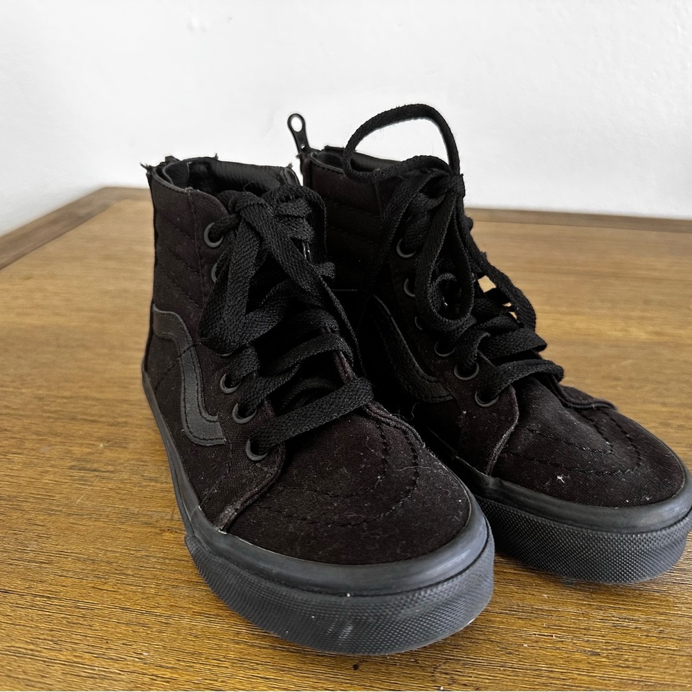 Black High-Top Kids Shoes
